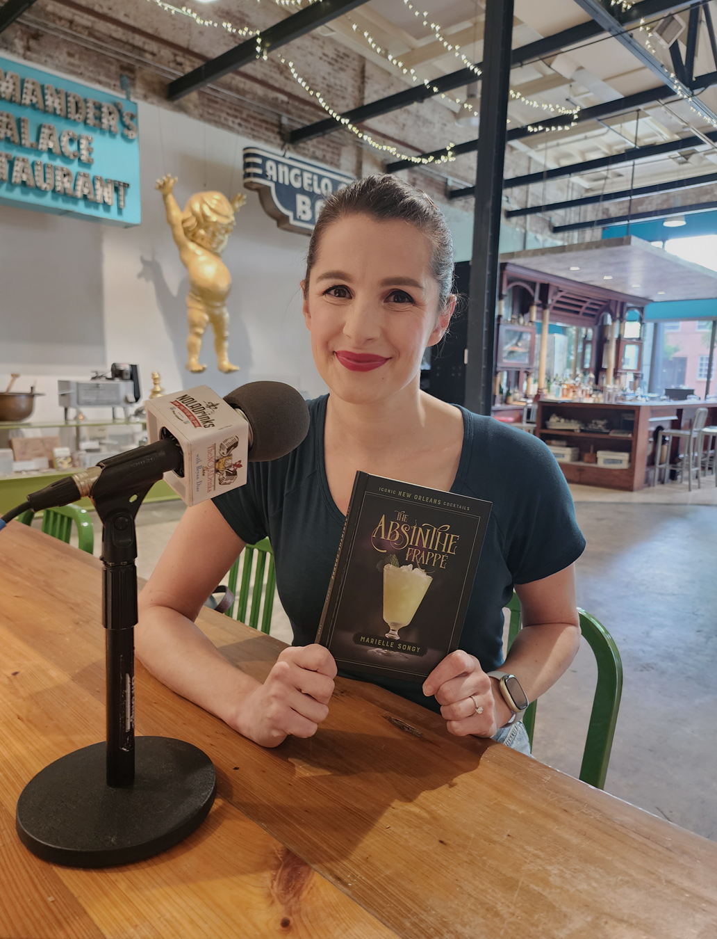 The NOLADrinks Show with Bryan Dias – The Absinthe Frappe with Author Marielle Songy – 2023Ep01. Author of The Absinthe Frappé, Marielle Songy, at the Southern Food and Beverage Museum.