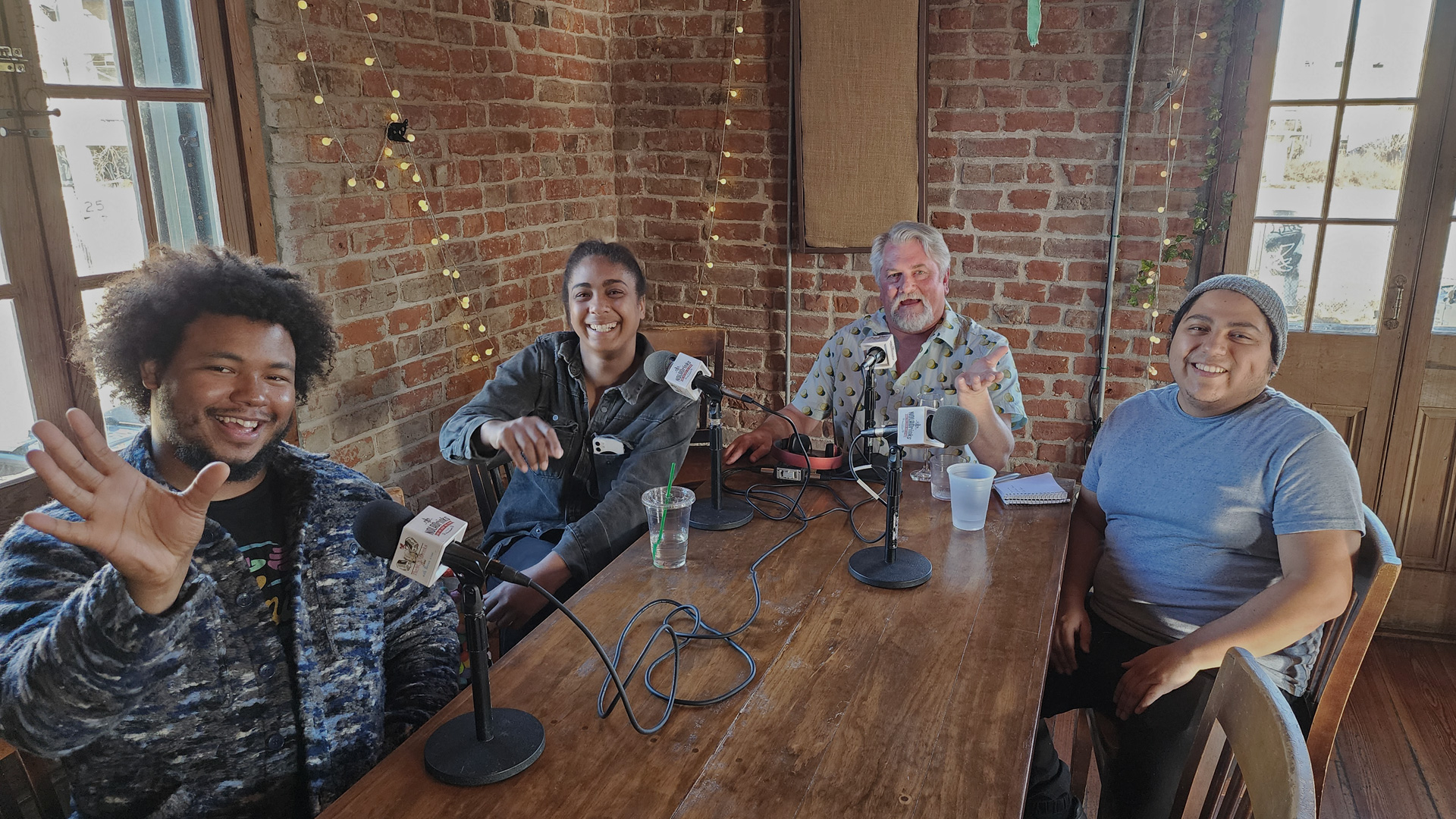 The NOLADrinks Show with Bryan Dias – Our Annual Turning Tables Show – 2024Ep01. Touré Folkes, Shaun Williams, Bryan Dias, Geoffrey Wilson, and Ari Nicholas at Bacchanal Fine Wine & Spirits in the Bywater of New Orleans.